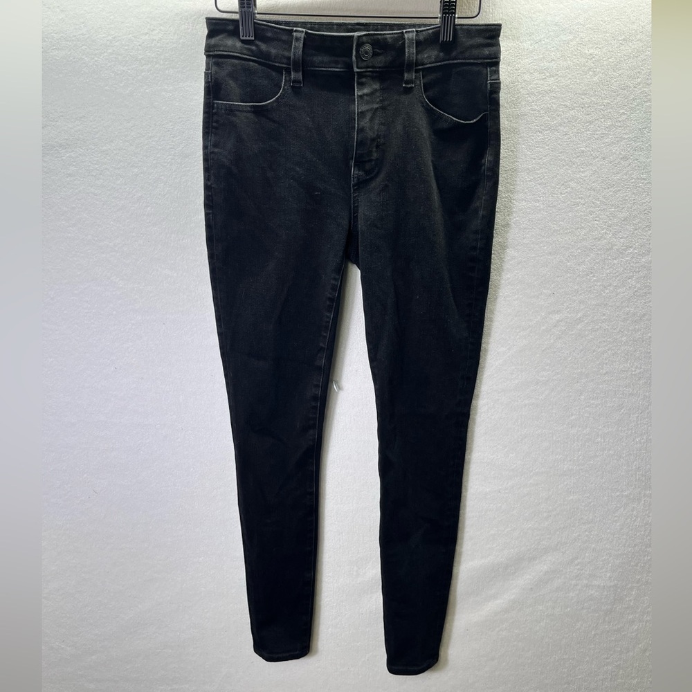 American Eagle Dream Stretch High Rise Jegging Jeans Womens 2 Black Denim 2176